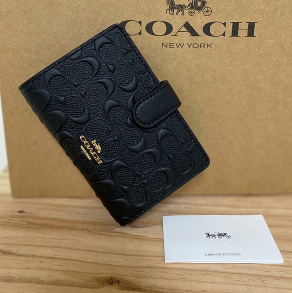 Coach Handbags - COACH Medium Corner Zip Wallet In Signature Leathe
